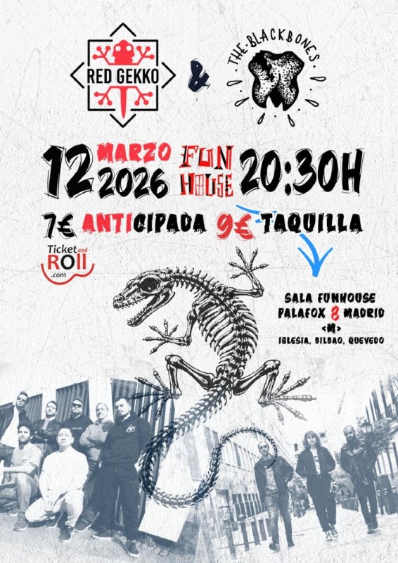 RED GEKKO + THE BLACKBONES en sala Fun House