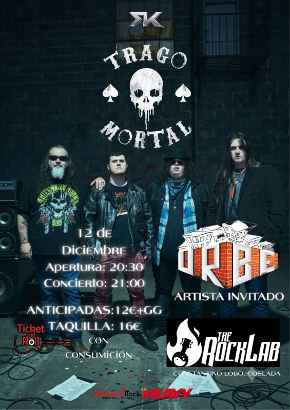 TRAGO MORTAL+ÜRBE EN ROCKLAB, COSLADA 12 DE DICIEMBRE DE 2026